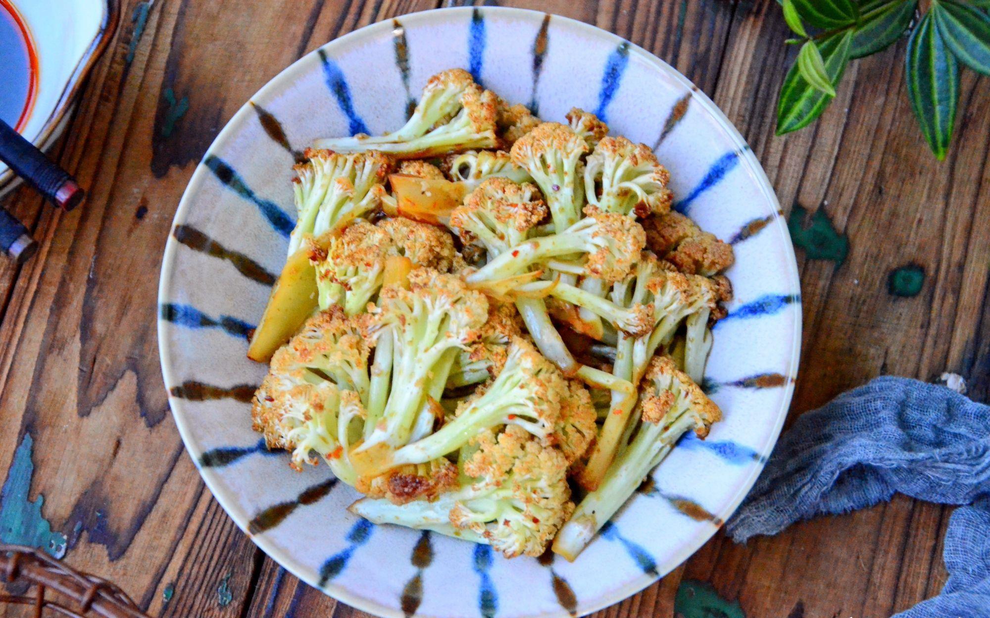  女人|有机花菜这样做，女人的最爱，少盐少油，低脂低卡，比肉还抢手