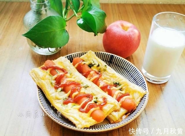 上桌|手抓饼新吃法,两块饼放烤箱烤一烤就能端上桌,家人都爱吃