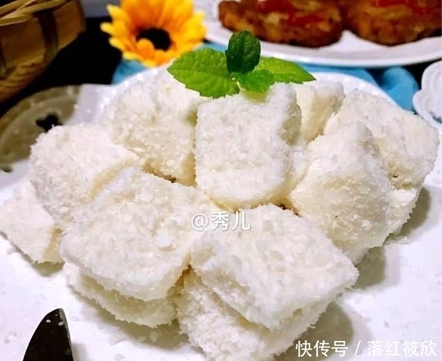 自制|牛奶椰子小广场,自制健康美味的小甜点,安全无需添加