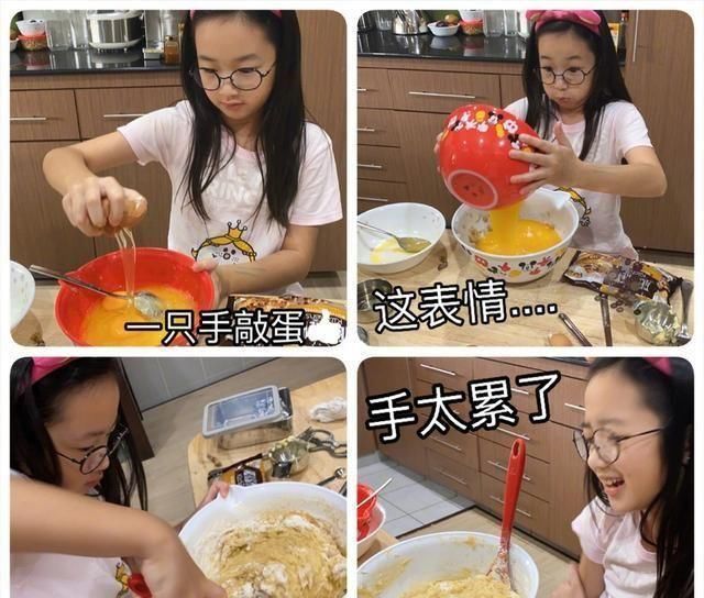 厨娘|吴尊女儿变身“小厨娘”,亲自下厨做咖啡和蛋糕