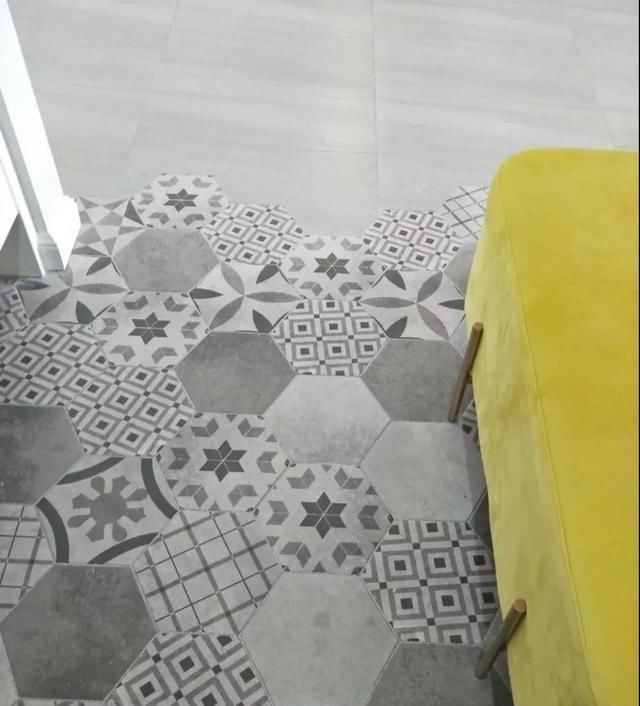  水泥|玄关地面铺这样,一进门就爱上你家,远看跟水泥自流平一样,大气