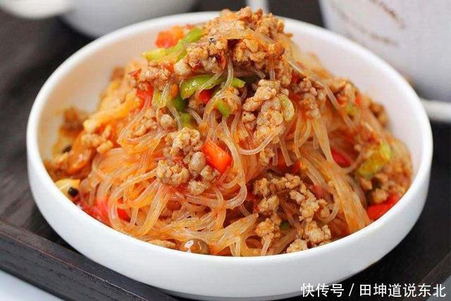 道菜|田坤道|传统名菜——蚂蚁上树,肉沫如蚁粉条如树