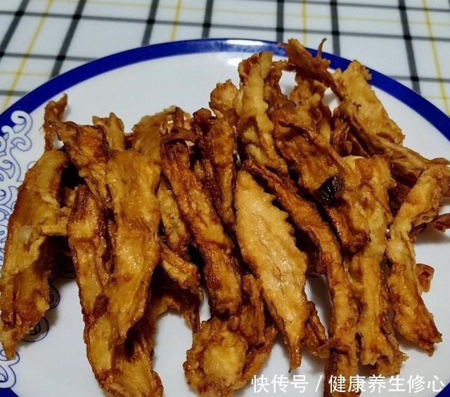 下酒|香炸酥脆杏鲍菇,馋死人了,下酒、当小零食都好吃