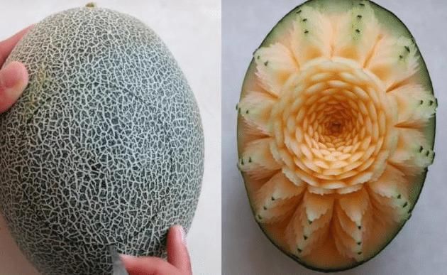哈密瓜|水果雕刻之后有多好看忍了香蕉,忍了西瓜,看到哈密瓜太惊艳