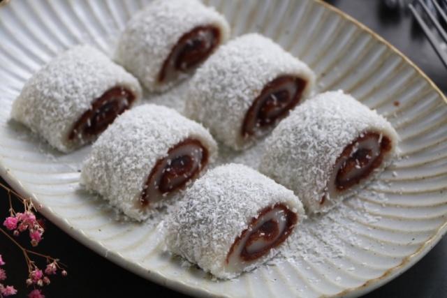  味道|糯米小甜点，2分钟学会蒸一蒸卷一卷，小白也可一展身手