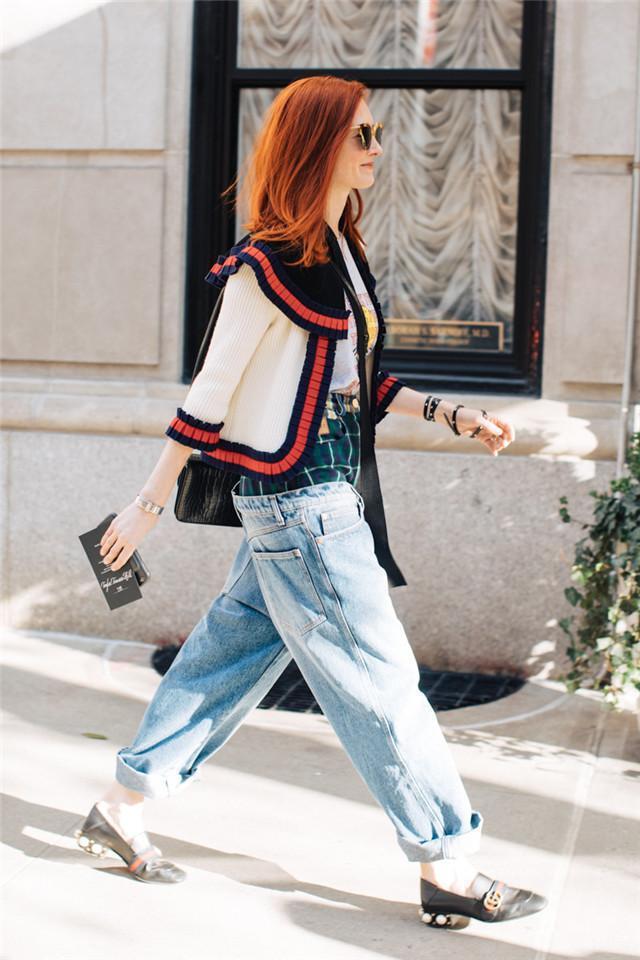 穿搭|别再穿“阔腿裤”了,很土!今年都在穿的是“倒装裤”,遮肉