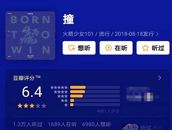 男团|6大限定团首张EP评分,两大男团评分一样,这一组合评分最低