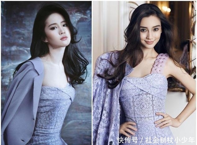  到底|杠上了？刘亦菲和杨颖6次撞衫，120斤和90斤到底谁赢了？