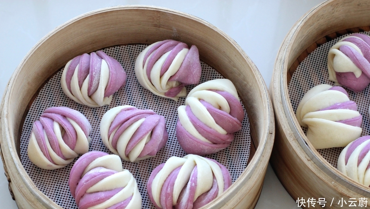 双色|无需任何技巧就能做出双色花卷,层次分明、暄软香甜,漂亮极了!