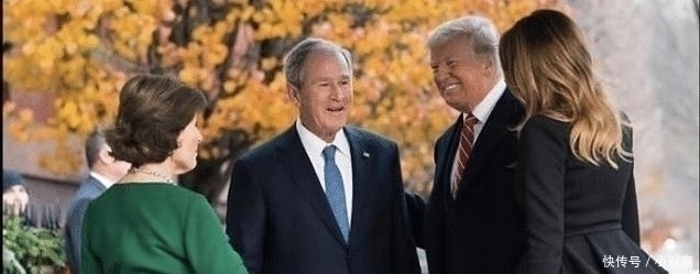 第一夫人|两位美国第一夫人同框梅拉尼娅连换两套衣服仍不敌72岁布什夫人