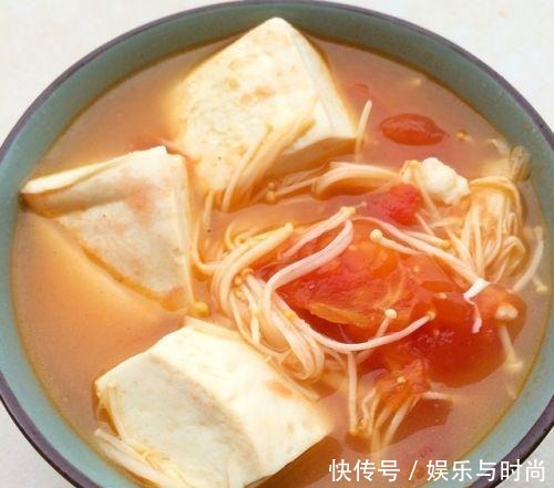 酸甜|番茄金针菇豆腐汤的正确做法,简单三步,酸甜开胃,营养好吃