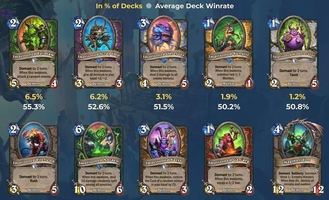 禁锢|炉石传说休眠随从TOP10,猎人喜登顶,唯一橙卡结果还垫底