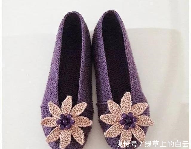  万能|拆下旧鞋子的鞋底，钩织几双万能平底鞋，天天都有新鞋穿，附教程