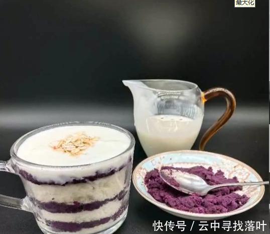 紫薯|超简单的甜品之魂—紫薯木糠杯