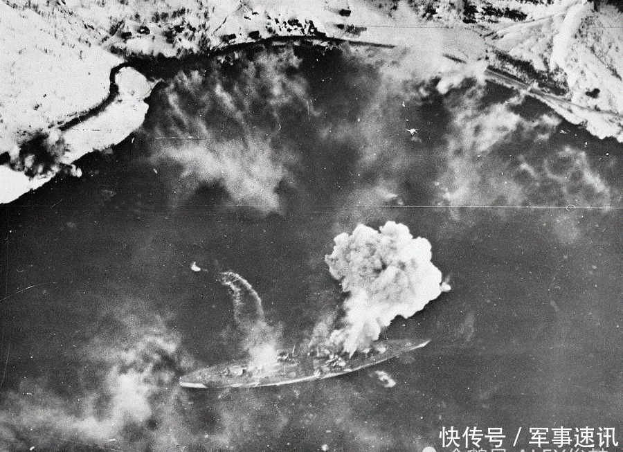 炸出|5万2900吨战列舰:被7艘航母舰载机轰炸,最终被炸出5米大洞