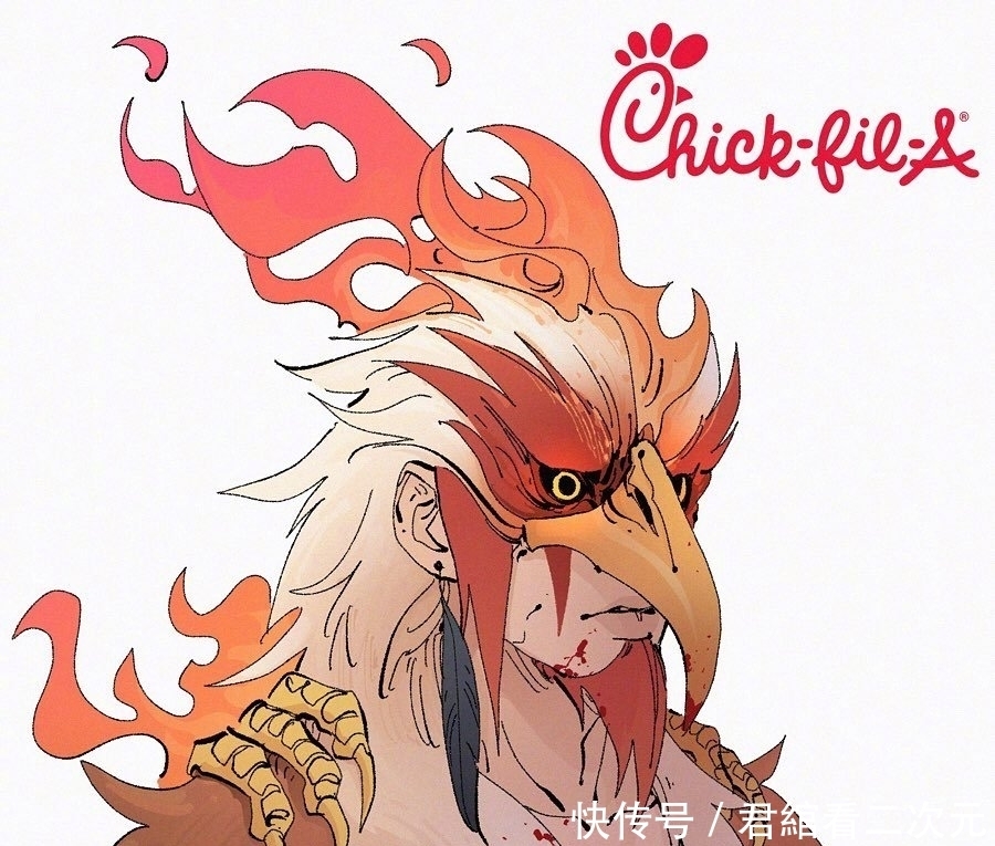 画师的笔下|画师将知名餐饮标志魔化,肯德基像撒旦,熊猫快餐化身气质魔女