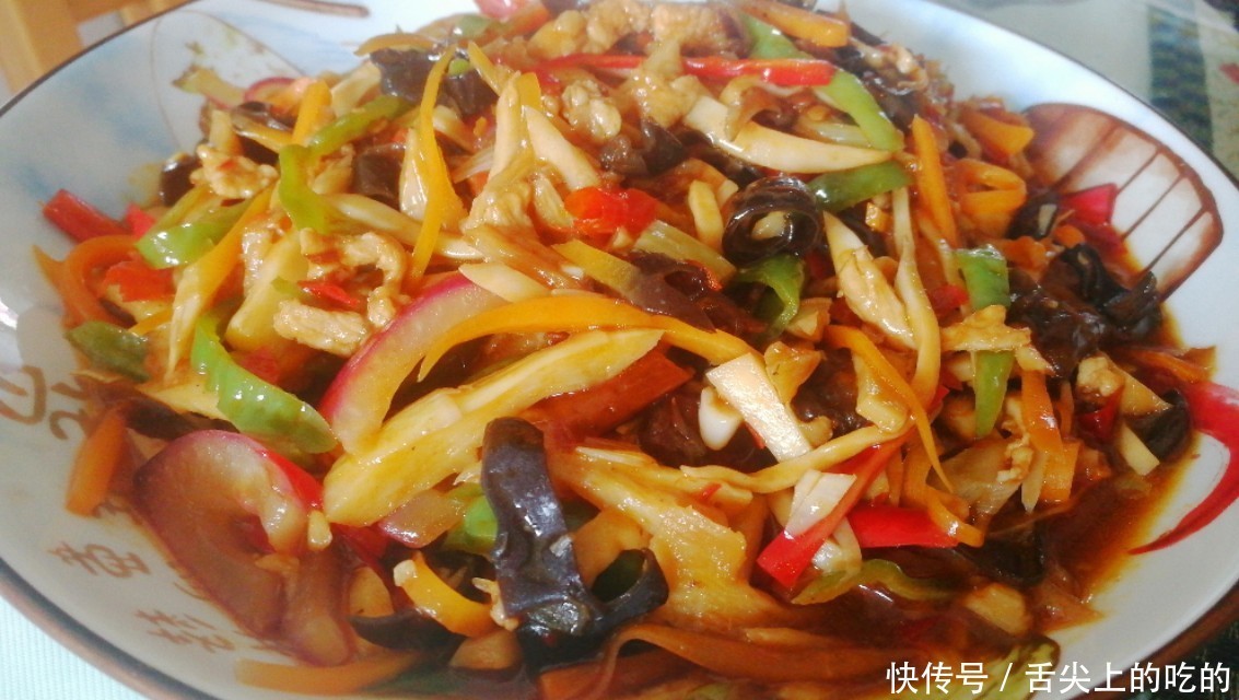 特色|家常味鱼香肉丝这样做有特色多配蔬菜营养更下饭分享制做方法技巧