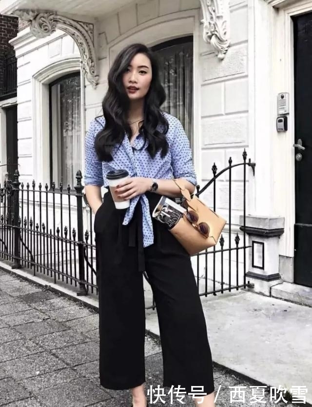 分烟管裤|九分裤+平底鞋,才是早秋最潮搭配