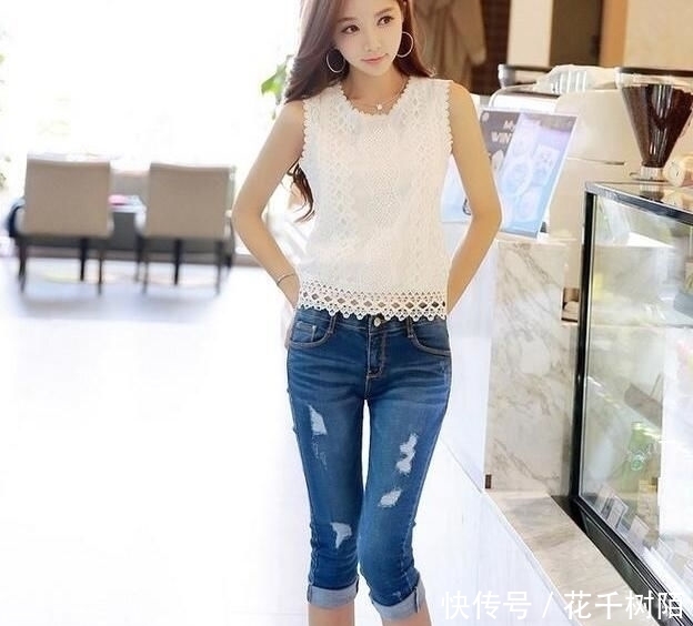  美女|干练洒脱的牛仔裤美女，穿出美好身姿