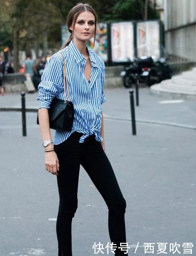 分烟管裤|九分裤+平底鞋,才是早秋最潮搭配