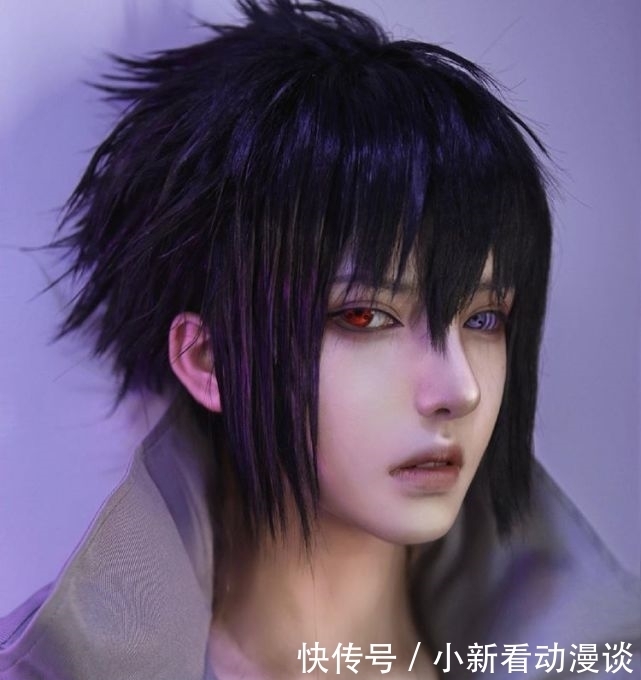  双瞳|火影：1人cos4位忍者，宁次白眼还原，佐助双瞳细节过分了