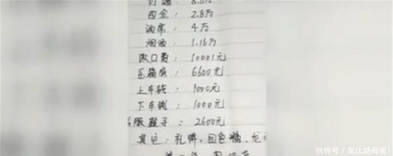 结婚|丈母娘列出的女儿出嫁彩礼清单, 网友 良心价真的不贵!