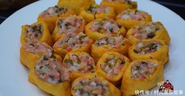  好吃|油豆腐里塞满肉，想不到这么好吃，出锅就抢光