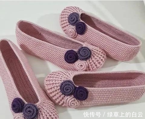  万能|拆下旧鞋子的鞋底，钩织几双万能平底鞋，天天都有新鞋穿，附教程