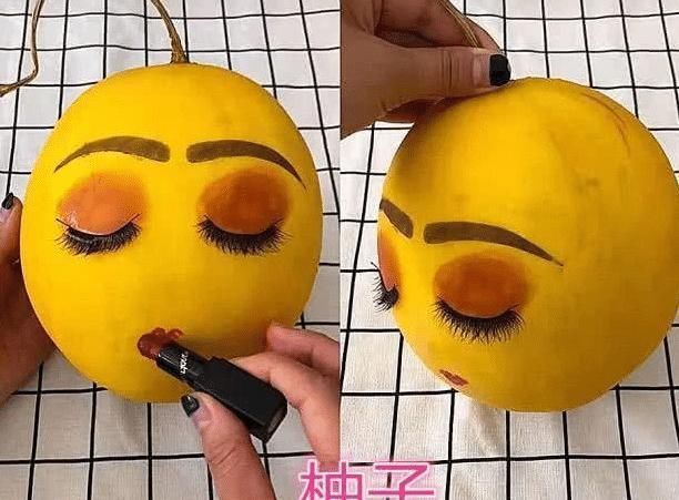 芒果|水果也能“化妆”西瓜一般,柚子太惊艳,看到柠檬把手寄过来