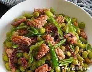  毛豆|教你做鱿鱼和毛豆的混合菜，肯定会让你流口水