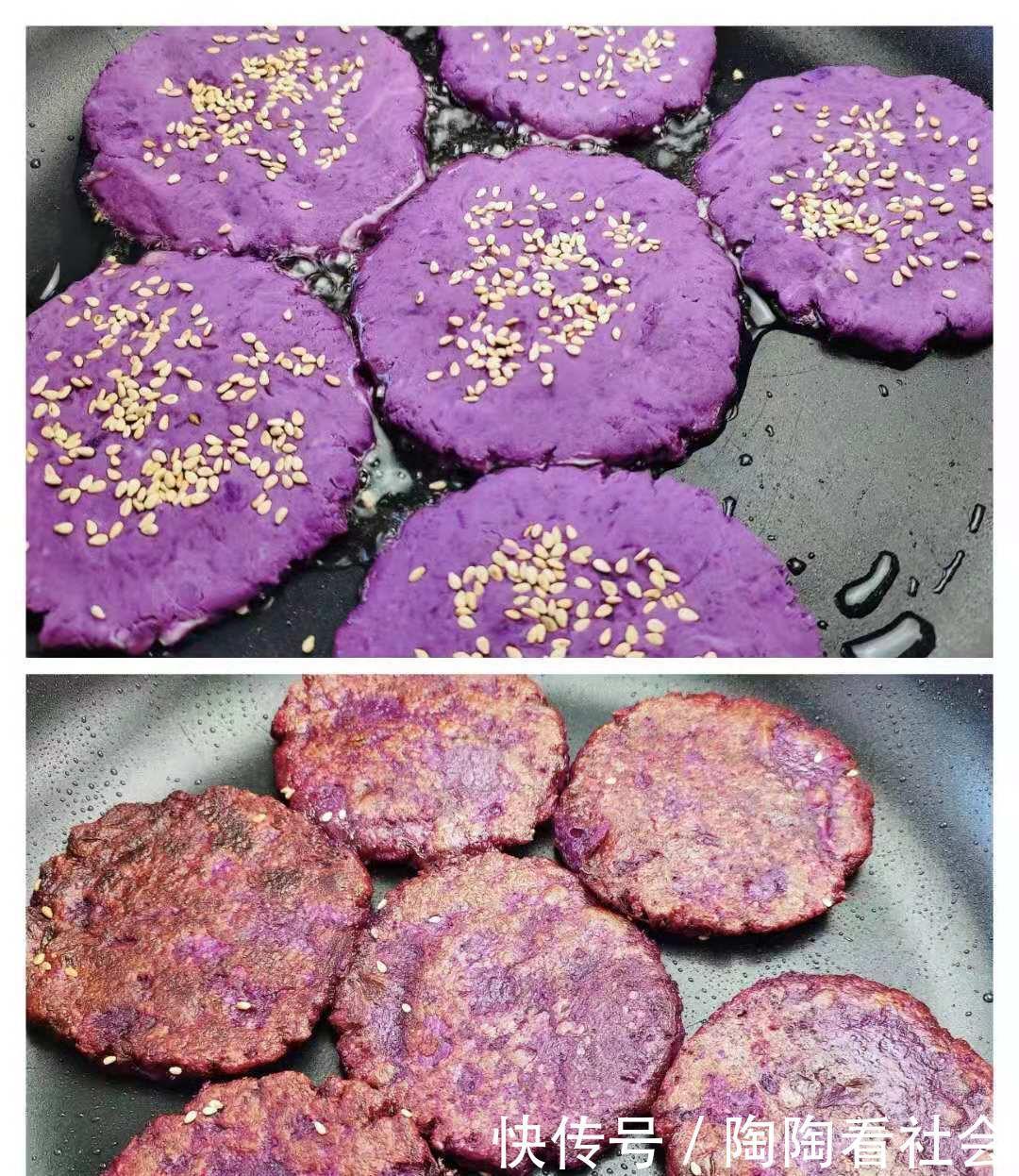  紫薯|紫薯别再蒸着吃啦，加点糯米粉搅一搅，我家这样做总是吃不够