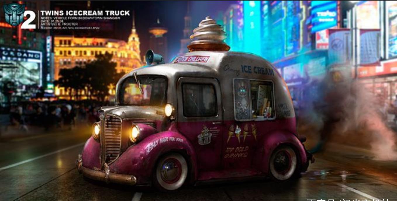 双胞胎|变形金刚动漫人物:重涂《卷土重来》顽强的双胞胎-黑金属冰激凌